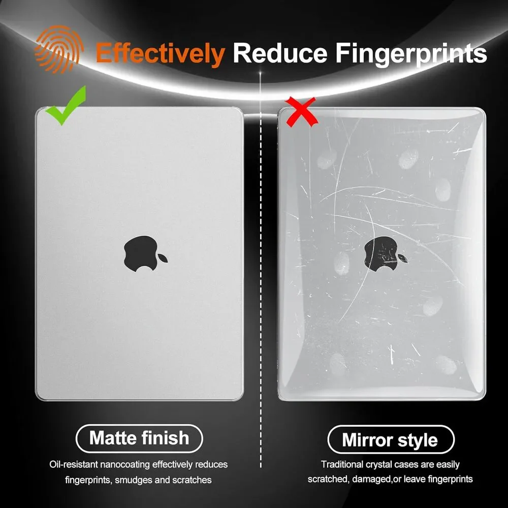 Ultra Thin Armor Compatible w/MacBook Air 15 in Case 24 23 M3 A3114 A2941 Clear